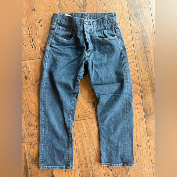6397 jeans shorty in selvedge wash.